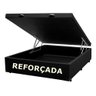 Cama Box Baú Casal Reforçada Fabricação Própria - Corino Preto - 1
