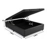 Cama Box Baú Casal Reforçada Fabricação Própria - Corino Preto - 4