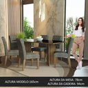 Ver imagem 3 de Conjunto Sala de Jantar Mesa Tampo de Vidro 6 Cadeiras Rustic/preto/silver Marissa Madesa