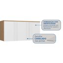 Ver imagem 4 de Módulo Aéreo para Quarto 3 Portas Elegance Canelado Branco/Angelin|Blanc