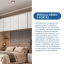 Ver imagem 5 de Módulo Aéreo para Quarto 3 Portas Elegance Canelado Branco/Angelin|Blanc