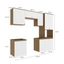 Ver imagem 4 de Lavanderia Modulada Kappesberg Celeste 6 Peças Nogueira/branco 250cm