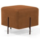 Ver imagem 1 de Puff Decorativo 45cm Base Aço Status B-262 Veludo Telha