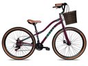 Ver imagem 1 de Bicicleta Viena Aro 29 Freio Disco 21v com Cestão Colli Cor Bronze Tamanho do Quadro 17 Roxo