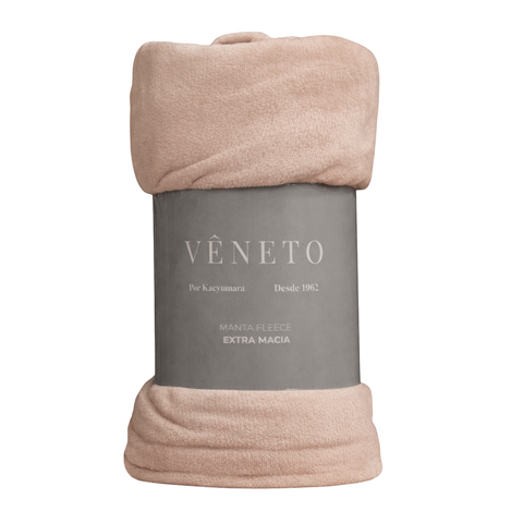 Manta Fleece Microfibra 180g Vêneto Rosa- Queen