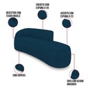 Ver imagem 3 de Sofá 4 Lugares Orgânico 220cm Morgan e 2 Poltronas Lua Bouclê Azul D03 - D’Rossi