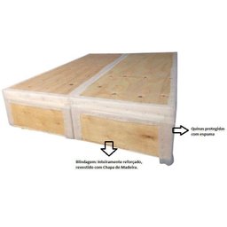 Cama Box Baú King Bipartido Blindado Suede Rosé Com Pistão A Gás - 1