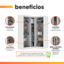 Ver imagem 4 de Guarda Roupas Modulado de Canto Madrid com 5 Portas Maxel