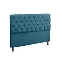 Ver imagem 2 de Cabeceira e Recamier Baú Lana para Cama Box Casal King 195 Cm - Suede - Sv Decor:azul Royal