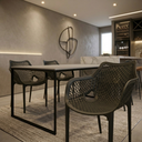 Ver imagem 6 de Cadeira Poltrona Design Moderno Vazado em Polipropileno com Braço - Preto