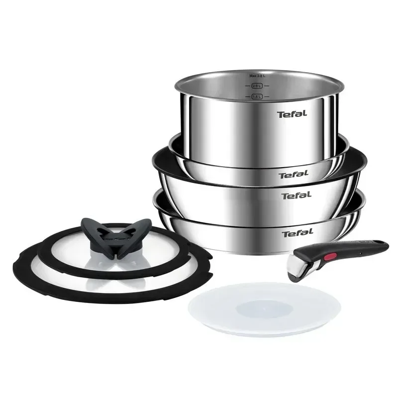 Ver imagem 1 de Jogo de Panela Empilhável Aço Inox Ingenio 4 Peças Tefal