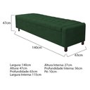 Ver imagem 3 de Kit Cabeceira e Calçadeira Baú Casal Everest P02 140cm para Cama Box Suede - Doce Sonho Móveis