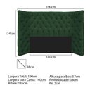 Ver imagem 4 de Kit Cabeceira e Calçadeira Baú Casal Everest P02 140cm para Cama Box Suede - Doce Sonho Móveis