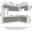Ver imagem 4 de Armário de Cozinha Completa de Canto 479cm Branco Cinza Agata Madesa 01