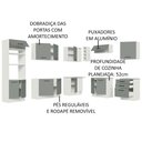 Ver imagem 5 de Armário de Cozinha Completa de Canto 479cm Branco Cinza Agata Madesa 01