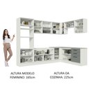 Ver imagem 6 de Armário de Cozinha Completa de Canto 479cm Branco Cinza Agata Madesa 01