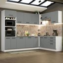 Ver imagem 2 de Armário de Cozinha Completa de Canto 479cm Branco Cinza Agata Madesa 01