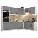 Ver imagem 3 de Armário de Cozinha Completa de Canto 479cm Branco Cinza Agata Madesa 01