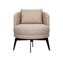 Ver imagem 3 de Kit 8 Poltronas Decorativas Giratórias Cora em Linho Misto Bege