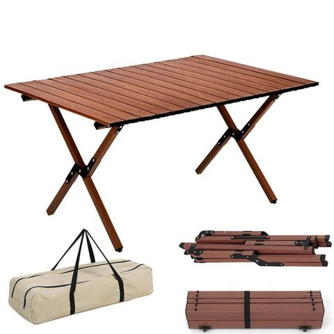 Mesa Dobravel Bolsa Portatil Compacta Acampamento Jardim Quintal Varanda Lazer Camping Casa Decoraça