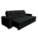 Ver imagem 2 de Sofá Retrátil e Reclinável 2,70m Suede Vancouver Preto