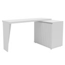 Ver imagem 2 de Mesa para Escritório Extensível em L ou Reta Ripado Milão 2 Portas 180cm MDF Branco Yescasa