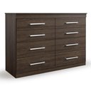 Ver imagem 1 de Cômoda Marrom para Quarto Espaçosa Reforçada com 8 Gavetas Moderna Gênova