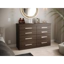 Ver imagem 2 de Cômoda Marrom para Quarto Espaçosa Reforçada com 8 Gavetas Moderna Gênova