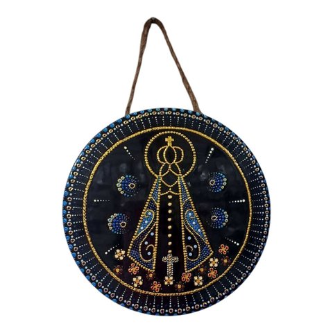 Quadro Mandala Enfeite Santa Nossa Senhora Aparecida 16 Cm