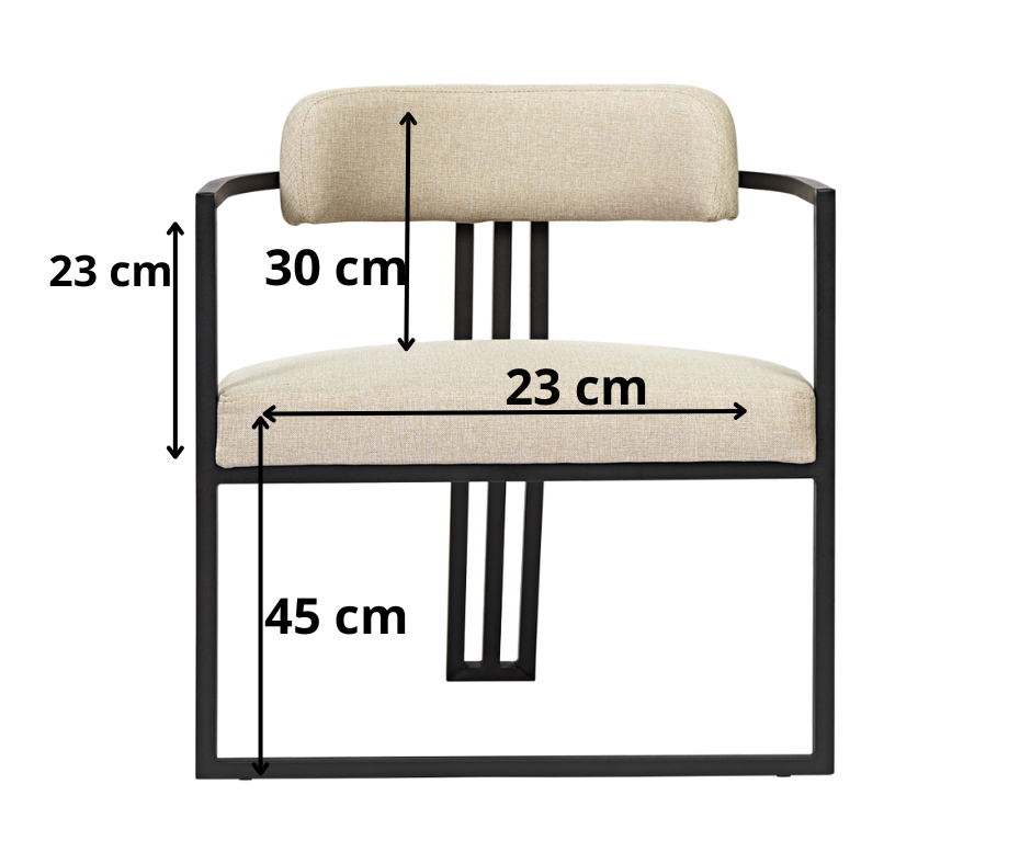 Kit 02 Poltronas Oregon Linho Marfim Estrutura Preto Fosco - 8