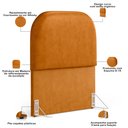 Ver imagem 4 de Cabeceira Cama Box 100cm Lanna com Puff Recamier Doha W01 Couríssimo Whisky - Lyam Decor