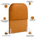 Ver imagem 5 de Cabeceira Cama Box 100cm Lanna com Puff Recamier Doha W01 Couríssimo Whisky - Lyam Decor