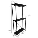 Ver imagem 5 de Arara de Roupas Twice Style Industrial Ample Tabaco e Preto
