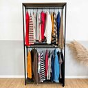 Ver imagem 1 de Arara de Roupas Twice Style Industrial Ample Tabaco e Preto