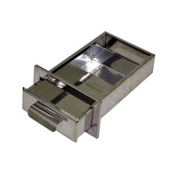 Gaveta Cinzeiro Lareira Chapa de Aço Inox Popular 46x32x6cm - 1