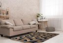 Ver imagem 1 de Tapete Para Sala ou Quarto 2,50M x 1,32M Antiderrapante Miami Ladrilhos Caramelo e Preto