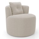 Ver mais imagens de Kit Sofá e Poltrona Orgânica Living Bob com Almofadas Bouclê Bege - Abmaza