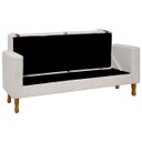 Ver imagem 6 de Kit Cabeceira e Calçadeira Baú para Cama Box Casal King Size 195cm Bouclê Bege Marfim