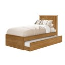 Ver imagem 1 de Cama Barcelona Solteiro Com Auxiliar Nature – Tebarrot Móveis