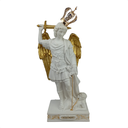 Ver imagem 1 de Arcanjo Miguel Monte Gargano em Resina Premium com Coroa de Metal 20 Cm
