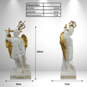 Ver imagem 7 de Arcanjo Miguel Monte Gargano em Resina Premium com Coroa de Metal 20 Cm