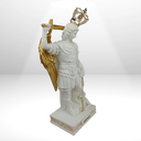 Ver imagem 4 de Arcanjo Miguel Monte Gargano em Resina Premium com Coroa de Metal 20 Cm