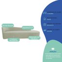 Ver imagem 5 de Recamier Curvo Orgânico 200cm 3 Lugares Lado Direito para Sala Estar Bouclé Paris