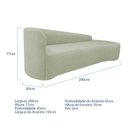 Ver imagem 3 de Recamier Curvo Orgânico 200cm 3 Lugares Lado Direito para Sala Estar Bouclé Paris