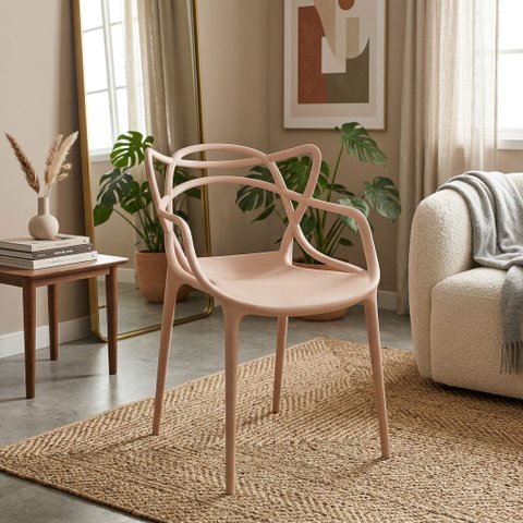 Cadeira Allegra Design Moderno em Polipropileno - Nude