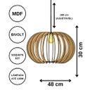 Ver imagem 3 de Luminária Teto tipo Pendente DEUSA MDF Completa - Completa -:MDF CRU
