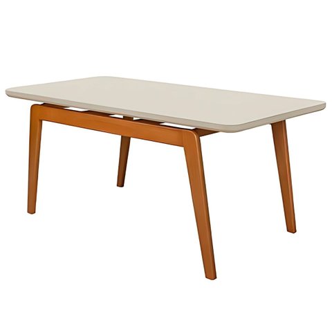 Esmeralda 1,60×0,90 M – Mesa de Jantar Moderna e Versátil:off White