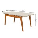 Ver imagem 3 de Esmeralda 1,60×0,90 M – Mesa de Jantar Moderna e Versátil:off White