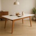 Ver imagem 2 de Esmeralda 1,60×0,90 M – Mesa de Jantar Moderna e Versátil:off White