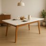 Esmeralda 1,60×0,90 M – Mesa de Jantar Moderna e Versátil:off White - 2
